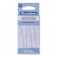 Beadalon Collapsible Eye Needles 6.4mm medium Argent&eacute;