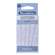 Beadalon Collapsible Eye Needles 6.4mm fine Argent&eacute;