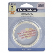 Beadalon German Style Wire 20Gauge Round Argent&eacute;