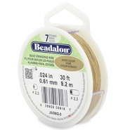 Beadalon stringing wire 7 strand 0.61mm Doré