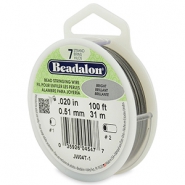 Beadalon stringing wire 7 strand 0.51mm Acier inox clair