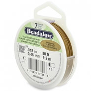 Beadalon stringing wire 7 strand 0.46mm Doré satiné