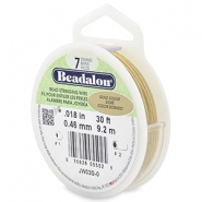 Beadalon stringing wire 7 strand 0.46mm Doré