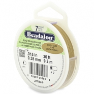 Beadalon stringing wire 7 strand 0.38mm Doré