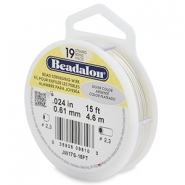 Beadalon stringing wire 19 strand 0.61mm Argenté