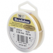Beadalon stringing wire 19 strand 0.38mm Doré
