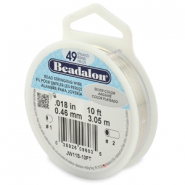 Beadalon stringing wire 49 strand 0.46mm Argenté