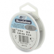 Beadalon stringing wire 49 strand 0.46mm Acier inox clair