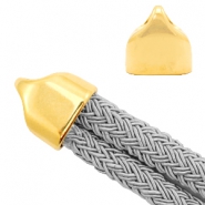 Embouts en m&eacute;tal DQ &Oslash;20x10mm Dor&eacute; (sans nickel)