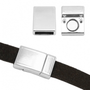 Fermoirs aimantés en métal Basic Quality Ø10.2x3.1mm argenté antique