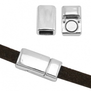 Fermoirs aimantés en métal Basic Quality Ø5.8x2.9mm argenté antique