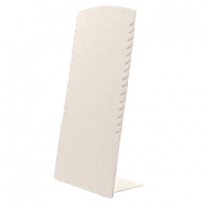 Pr&eacute;sentoir bijoux en lin large lin-gris