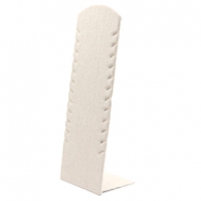 Pr&eacute;sentoir bijoux en lin small lin-gris