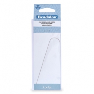 Beadalon rigid curved needle 11.4cm Argent&eacute;