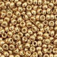 Perles de rocailles Miyuki 8/0 Duracoat galvanized champagne gold 8-4204