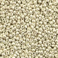 Perles de rocailles Miyuki 11/0 Duracoat galvanized silver 11-4201