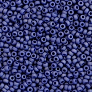 Perles de rocailles Miyuki 11/0 Opaque matte luster cobalt blue 11-2075