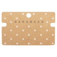 Cartes &agrave; bijoux "Handmade" marron
