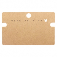 Cartes &agrave; bijoux "Wear Me with &hearts;" marron