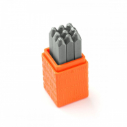 ImpressArt tampons poin&ccedil;on alphabet et ponctuations 3mm Argent&eacute;