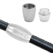 Appr&ecirc;ts en acier inox fermoir aimant&eacute; &Oslash;6mm Argent&eacute; antique