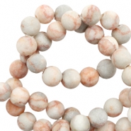 Pierres naturelles Calcite et Marbre 8mm mat Multicolore rose-gris