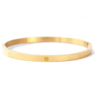 Bracelets en acier inox avec trèfle Doré