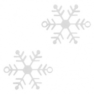 Connecteurs boh&egrave;mes flocon de neige Argent&eacute;