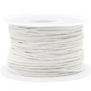 Fil en coton ciré wax 1.5mm Blanc