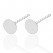 Argent 925 appr&ecirc;ts boucles d'oreilles clous 5mm Argent