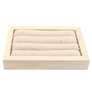 Pr&eacute;sentoir bijoux pour bagues Naturel-lin blanc cass&eacute;