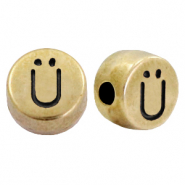Perles lettres en métal DQ Ü Bronze antique (sans nickel)