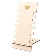 Pr&eacute;sentoir bijoux en Bambou "Heart" Naturel (couleur naturelle du Bambou)