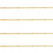 Appr&ecirc;ts en acier inox cha&icirc;ne maille jaseron 1.4mm Dor&eacute;