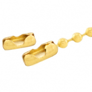 Apprêts en acier inox fermoir pour chaîne à billes 1.4mm Doré