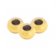 Perles en acier inox 2mm Dor&eacute;