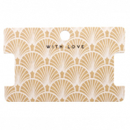 Cartes &agrave; bijoux 'with love' Art Deco Marron