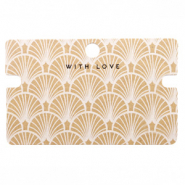 Cartes &agrave; bijoux 'with love' Art Deco Marron