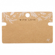 Cartes &agrave; bijoux 'with love' Floral Marron