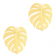 Pendentifs boh&egrave;mes feuille tropicale Dor&eacute; (sans nickel)