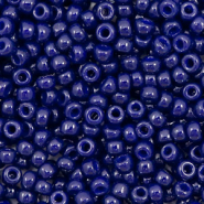 Perles de rocailles Miyuki 8/0 Duracoat opaque dyed dark navy blue 8-4494
