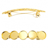 Sertis en m&eacute;tal pince &agrave; cheveux pour 5 cabochons 12mm Dor&eacute;