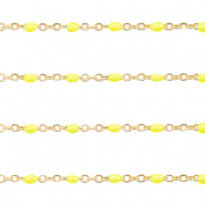 Appr&ecirc;ts en acier inox cha&icirc;ne maille jaseron 1mm Jaune-dor&eacute;