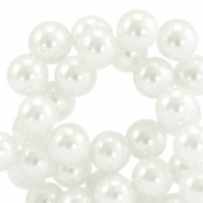 Perles en verre cir&eacute;es 4mm Top Quality Blanc