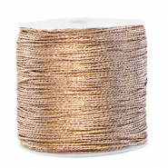 Fil macramé métallique 0.5mm Taupe crème ivoire