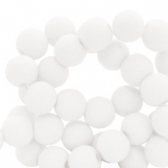 Perles acryliques 8 mm mat Blanc