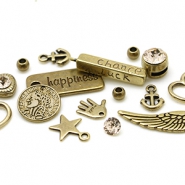 Perles et breloques en métal DQ Perles en métal DQ bronze antique