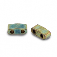 Perles Miyuki half tila 5x2.3mm Metallic matte iris patina blue HTL-2008