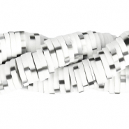 Perles Katsuki 4mm Blanc lumineux-noir