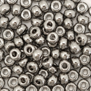 Perles de rocailles Miyuki 6/0 Plated nickel anthracite 6-190